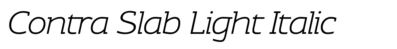 Contra Slab Light Italic